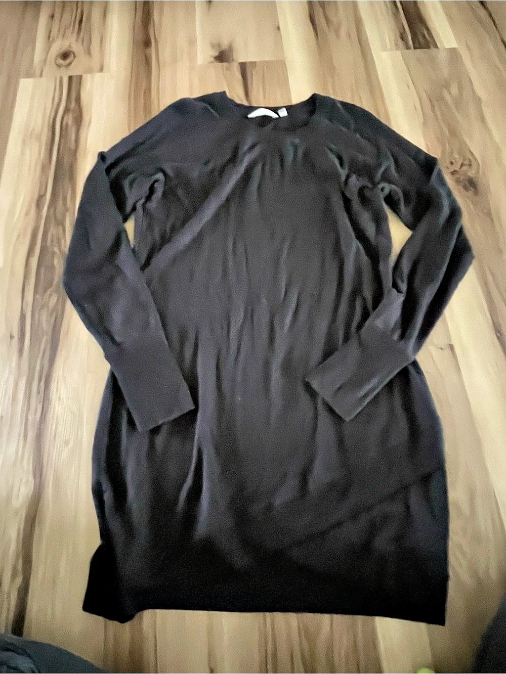 Athleta Long Sleeve Mini Dress in Black Size Small